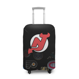 Чехол для чемодана 3D с принтом NHL New Jersey Devils (Z) в городе Новоалтайск, 86% полиэфир, 14% спандекс | двустороннее нанесение принта, прорези для ручек и колес | anaheim ducks | arizona coyotes | boston bruins | buffalo sabres | calgary flames | carolina hurricanes | chicago blackhawks | colorado | hockey | new jersey devils | nhl | нхл | паттерн | спорт | хоккей