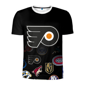Мужская футболка 3D спортивная с принтом NHL Philadelphia Flyers | НХЛ (Z) в городе Новоалтайск, 100% полиэстер с улучшенными характеристиками | приталенный силуэт, круглая горловина, широкие плечи, сужается к линии бедра | Тематика изображения на принте: anaheim ducks | boston bruins | buffalo sabres | calgary flames | canadiens de montreal | carolina hurricanes | chicago blackhawks | colorado | hockey | nhl | philadelphia flyers | нхл | паттерн | спорт | хоккей