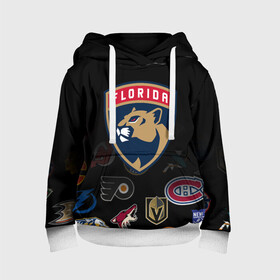 Детская толстовка 3D с принтом NHL Florida Panthers (Z) в городе Новоалтайск, 100% полиэстер | двухслойный капюшон со шнурком для регулировки, мягкие манжеты на рукавах и по низу толстовки, спереди карман-кенгуру с мягким внутренним слоем | anaheim ducks | arizona coyotes | boston bruins | buffalo sabres | calgary flames | canadiens de montreal | chicago blackhawks | colorado | florida panthers | hockey | nhl | нхл | паттерн | спорт | хоккей