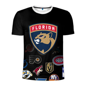 Мужская футболка 3D спортивная с принтом NHL Florida Panthers (Z) в городе Новоалтайск, 100% полиэстер с улучшенными характеристиками | приталенный силуэт, круглая горловина, широкие плечи, сужается к линии бедра | anaheim ducks | arizona coyotes | boston bruins | buffalo sabres | calgary flames | canadiens de montreal | chicago blackhawks | colorado | florida panthers | hockey | nhl | нхл | паттерн | спорт | хоккей