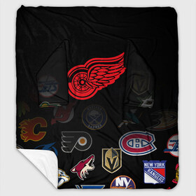 Плед с рукавами с принтом NHL Detroit Red Wings (Z) в городе Новоалтайск, 100% полиэстер | Закругленные углы, все края обработаны. Ткань не мнется и не растягивается. Размер 170*145 | Тематика изображения на принте: anaheim ducks | arizona coyotes | boston bruins | buffalo sabres | calgary flames | canadiens de montreal | carolina hurricanes | colorado | detroit red wings | hockey | nhl | нхл | паттерн | спорт | хоккей