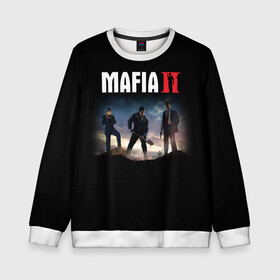 Детский свитшот 3D с принтом Mafia II:Definitive Edition в городе Новоалтайск, 100% полиэстер | свободная посадка, прямой крой, мягкая тканевая резинка на рукавах и понизу свитшота | definitive edition | mafia | mafia ii | вито скалетта | генри томасино | джо барбаро | игра | лео галанте | мафия | мафия 2 | томас анджело | франческа | фрэнк винчи | шутер | эдди скарпа