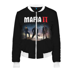 Женский бомбер 3D с принтом Mafia II:Definitive Edition в городе Новоалтайск, 100% полиэстер | застегивается на молнию, по бокам два кармана без застежек, мягкие манжеты, по низу бомбера и на воротнике — эластичная резинка | definitive edition | mafia | mafia ii | вито скалетта | генри томасино | джо барбаро | игра | лео галанте | мафия | мафия 2 | томас анджело | франческа | фрэнк винчи | шутер | эдди скарпа