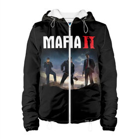 Женская куртка 3D с принтом Mafia II:Definitive Edition в городе Новоалтайск, ткань верха — 100% полиэстер, подклад — флис | прямой крой, подол и капюшон оформлены резинкой с фиксаторами, два кармана без застежек по бокам, один большой потайной карман на груди. Карман на груди застегивается на липучку | definitive edition | mafia | mafia ii | вито скалетта | генри томасино | джо барбаро | игра | лео галанте | мафия | мафия 2 | томас анджело | франческа | фрэнк винчи | шутер | эдди скарпа