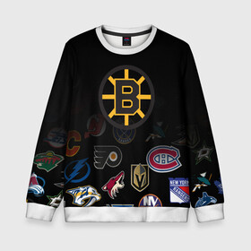 Детский свитшот 3D с принтом NHL Boston Bruins (Z) в городе Новоалтайск, 100% полиэстер | свободная посадка, прямой крой, мягкая тканевая резинка на рукавах и понизу свитшота | anaheim ducks | arizona coyotes | boston bruins | buffalo sabres | calgary flames | canadiens de montreal | carolina hurricanes | chicago blackhawks | colorado | hockey | nhl | нхл | паттерн | спорт | хоккей
