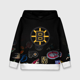 Детская толстовка 3D с принтом NHL Boston Bruins (Z) в городе Новоалтайск, 100% полиэстер | двухслойный капюшон со шнурком для регулировки, мягкие манжеты на рукавах и по низу толстовки, спереди карман-кенгуру с мягким внутренним слоем | anaheim ducks | arizona coyotes | boston bruins | buffalo sabres | calgary flames | canadiens de montreal | carolina hurricanes | chicago blackhawks | colorado | hockey | nhl | нхл | паттерн | спорт | хоккей