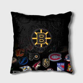 Подушка 3D с принтом NHL Boston Bruins (Z) в городе Новоалтайск, наволочка – 100% полиэстер, наполнитель – холлофайбер (легкий наполнитель, не вызывает аллергию). | состоит из подушки и наволочки. Наволочка на молнии, легко снимается для стирки | anaheim ducks | arizona coyotes | boston bruins | buffalo sabres | calgary flames | canadiens de montreal | carolina hurricanes | chicago blackhawks | colorado | hockey | nhl | нхл | паттерн | спорт | хоккей