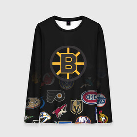 Мужской лонгслив 3D с принтом NHL Boston Bruins (Z) в городе Новоалтайск, 100% полиэстер | длинные рукава, круглый вырез горловины, полуприлегающий силуэт | anaheim ducks | arizona coyotes | boston bruins | buffalo sabres | calgary flames | canadiens de montreal | carolina hurricanes | chicago blackhawks | colorado | hockey | nhl | нхл | паттерн | спорт | хоккей