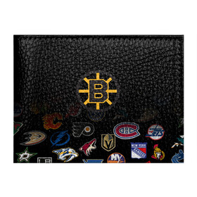 Обложка для студенческого билета с принтом NHL Boston Bruins (Z) в городе Новоалтайск, натуральная кожа | Размер: 11*8 см; Печать на всей внешней стороне | Тематика изображения на принте: anaheim ducks | arizona coyotes | boston bruins | buffalo sabres | calgary flames | canadiens de montreal | carolina hurricanes | chicago blackhawks | colorado | hockey | nhl | нхл | паттерн | спорт | хоккей