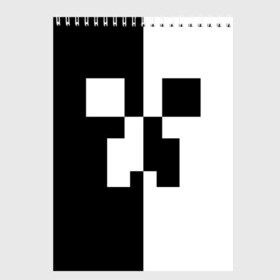 Скетчбук с принтом MINECRAFT CREEPER в городе Новоалтайск, 100% бумага
 | 48 листов, плотность листов — 100 г/м2, плотность картонной обложки — 250 г/м2. Листы скреплены сверху удобной пружинной спиралью | block | creeper | cube | minecraft | pixel | блок | геометрия | крафт | крипер | кубики | майнкрафт | пиксели