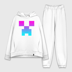 Женский костюм хлопок Oversize с принтом MINECRAFT CREEPER NEON в городе Новоалтайск,  |  | block | creeper | cube | minecraft | pixel | блок | геометрия | крафт | крипер | кубики | майнкрафт | пиксели