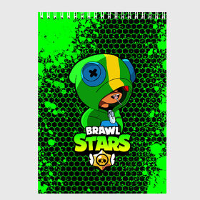 Скетчбук с принтом Brawl Stars LEON в городе Новоалтайск, 100% бумага
 | 48 листов, плотность листов — 100 г/м2, плотность картонной обложки — 250 г/м2. Листы скреплены сверху удобной пружинной спиралью | 8 bit | 8 бит | bibi | brawl | brawl stars | crow | leon | spike | sprout | stars | бравл | бравл старс | браво старс | игра | компьютерная | кров | леон | онлайн | старс