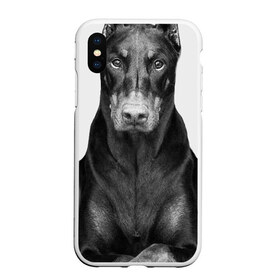 Чехол для iPhone XS Max матовый с принтом Любовь - это доберман в городе Новоалтайск, Силикон | Область печати: задняя сторона чехла, без боковых панелей | доберман | дрессировка | забота | любовь | собака | собаки | собачка | собачник | увлечение | хобби