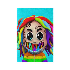 Обложка для паспорта матовая кожа с принтом 6IX9INE в городе Новоалтайск, натуральная матовая кожа | размер 19,3 х 13,7 см; прозрачные пластиковые крепления | 6ix9ine | gooba | hernandez | tekashi