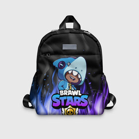 Детский рюкзак 3D с принтом Brawl Stars LEON SHARK в городе Новоалтайск, 100% полиэстер | лямки с регулируемой длиной, сверху петелька, чтобы рюкзак можно было повесить на вешалку. Основное отделение закрывается на молнию, как и внешний карман. Внутри дополнительный карман. По бокам два дополнительных кармашка | 8 bit | 8 бит | bibi | brawl | brawl stars | crow | leon | spike | sprout | stars | бравл | бравл старс | браво старс | игра | компьютерная | кров | леон | онлайн | старс
