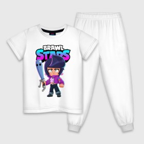 Детская пижама хлопок с принтом BRAWL STARS BIBI в городе Новоалтайск, 100% хлопок |  брюки и футболка прямого кроя, без карманов, на брюках мягкая резинка на поясе и по низу штанин
 | Тематика изображения на принте: bibi | brawl stars | coach mike | crow | gale | leon | leon shark | max | mecha crow | mortis | mr.p | phoenix | sally leon | sandy | spike | sprout | tara | unicorn | virus 8 bit | werewolf | ворон | оборотень