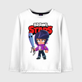 Детский лонгслив хлопок с принтом BRAWL STARS BIBI в городе Новоалтайск, 100% хлопок | круглый вырез горловины, полуприлегающий силуэт, длина до линии бедер | Тематика изображения на принте: bibi | brawl stars | coach mike | crow | gale | leon | leon shark | max | mecha crow | mortis | mr.p | phoenix | sally leon | sandy | spike | sprout | tara | unicorn | virus 8 bit | werewolf | ворон | оборотень