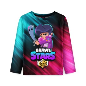 Детский лонгслив 3D с принтом BRAWL STARS BIBI в городе Новоалтайск, 100% полиэстер | длинные рукава, круглый вырез горловины, полуприлегающий силуэт
 | bibi | brawl stars | coach mike | crow | gale | leon | leon shark | max | mecha crow | mortis | mr.p | phoenix | sally leon | sandy | spike | sprout | tara | unicorn | virus 8 bit | werewolf | ворон | оборотень