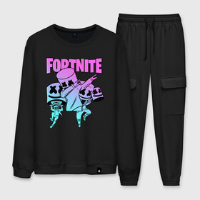 Мужской костюм хлопок с принтом FORTNITE x MARSHMELLO в городе Новоалтайск, 100% хлопок | на свитшоте круглая горловина, мягкая резинка по низу. Брюки заужены к низу, на них два вида карманов: два “обычных” по бокам и два объемных, с клапанами, расположенные ниже линии бедра. Брюки с мягкой трикотажной резинкой на поясе и по низу штанин. В поясе для дополнительного комфорта — широкие завязки | deadmau5 | fortnite | fortnite 2 | fortnite x маршмелло | ikonik | marshmello | ninja | ninja streamer | raven | travis scott | ворон | иконик | ниндзя | пили | рейвен | трэвис скотт | фортнайт
