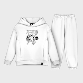 Детский костюм хлопок Oversize с принтом FORTNITE x MARSHMELLO в городе Новоалтайск,  |  | deadmau5 | fortnite | fortnite 2 | fortnite x маршмелло | ikonik | marshmello | ninja | ninja streamer | raven | travis scott | ворон | иконик | ниндзя | пили | рейвен | трэвис скотт | фортнайт
