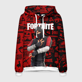 Мужская толстовка 3D с принтом FORTNITE x IKONIK в городе Новоалтайск, 100% полиэстер | двухслойный капюшон со шнурком для регулировки, мягкие манжеты на рукавах и по низу толстовки, спереди карман-кенгуру с мягким внутренним слоем. | Тематика изображения на принте: deadmau5 | fortnite | fortnite 2 | fortnite x маршмелло | ikonik | marshmello | ninja | ninja streamer | raven | travis scott | ворон | иконик | ниндзя | пили | рейвен | трэвис скотт | фортнайт