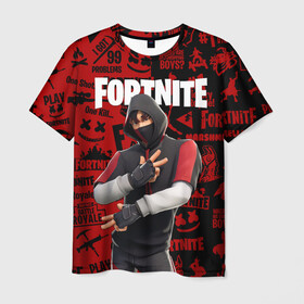 Мужская футболка 3D с принтом FORTNITE x IKONIK в городе Новоалтайск, 100% полиэфир | прямой крой, круглый вырез горловины, длина до линии бедер | Тематика изображения на принте: deadmau5 | fortnite | fortnite 2 | fortnite x маршмелло | ikonik | marshmello | ninja | ninja streamer | raven | travis scott | ворон | иконик | ниндзя | пили | рейвен | трэвис скотт | фортнайт