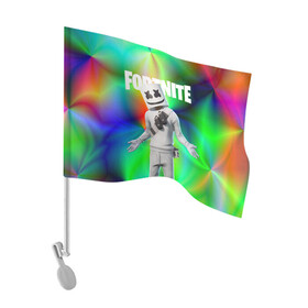 Флаг для автомобиля с принтом FORTNITE x MARSHMELLO | ФОРТНАЙТ в городе Новоалтайск, 100% полиэстер | Размер: 30*21 см | deadmau5 | fortnite | fortnite 2 | fortnite x маршмелло | ikonik | marshmello | ninja | ninja streamer | raven | travis scott | ворон | иконик | ниндзя | пили | рейвен | трэвис скотт | фортнайт