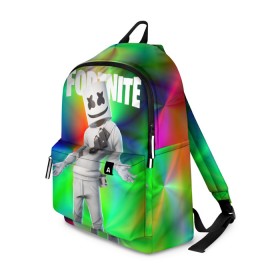 Рюкзак 3D с принтом FORTNITE x MARSHMELLO в городе Новоалтайск, 100% полиэстер | лямки с регулируемой длиной, сверху петелька, чтобы рюкзак можно было повесить на вешалку. Основное отделение закрывается на молнию, как и внешний карман. Внутри два дополнительных кармана, один из которых закрывается на молнию. По бокам два дополнительных кармашка | deadmau5 | fortnite | fortnite 2 | fortnite x маршмелло | ikonik | marshmello | ninja | ninja streamer | raven | travis scott | ворон | иконик | ниндзя | пили | рейвен | трэвис скотт | фортнайт