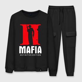 Мужской костюм хлопок с принтом MAFIA 2 DEFINITIE EDITION в городе Новоалтайск, 100% хлопок | на свитшоте круглая горловина, мягкая резинка по низу. Брюки заужены к низу, на них два вида карманов: два “обычных” по бокам и два объемных, с клапанами, расположенные ниже линии бедра. Брюки с мягкой трикотажной резинкой на поясе и по низу штанин. В поясе для дополнительного комфорта — широкие завязки | game. | mafia 2 | mafia 2 definitive edition | игра | мафия | мафия 2 | стрелялка