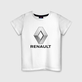 Детская футболка хлопок с принтом RENAULT. в городе Новоалтайск, 100% хлопок | круглый вырез горловины, полуприлегающий силуэт, длина до линии бедер | abstract | auto | brand | car | geometry | renault | sport | texture | абстракция | авто | автомобильные | бренд | геометрия | классика | машины | модные | ренаулт | спорт | стиль | текстура