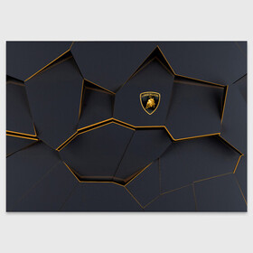 Поздравительная открытка с принтом LAMBORGHINI. в городе Новоалтайск, 100% бумага | плотность бумаги 280 г/м2, матовая, на обратной стороне линовка и место для марки
 | abstract | auto | brand | car | geometry | lamborghini | sport | texture | абстракция | авто | автомобильные | бренд | геометрия | классика | ламба | ламборджини | машины | модные | спорт | стиль | текстура