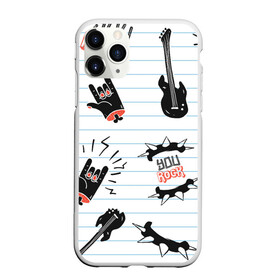 Чехол для iPhone 11 Pro Max матовый с принтом Ты рокер в городе Новоалтайск, Силикон |  | art | rock | арт | гитара | коза | металл | рок | рокер