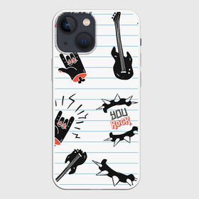 Чехол для iPhone 13 mini с принтом Ты рокер в городе Новоалтайск,  |  | art | rock | арт | гитара | коза | металл | рок | рокер