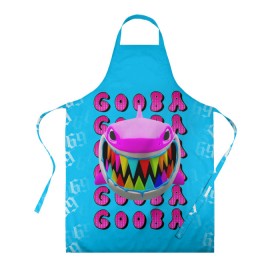 Фартук 3D с принтом 6IX9INE- GOOBA в городе Новоалтайск, 100% полиэстер | общий размер — 65 х 85 см, ширина нагрудника — 26 см, горловина — 53 см, длина завязок — 54 см, общий обхват в поясе — 173 см. Принт на завязках и на горловине наносится с двух сторон, на основной части фартука — только с внешней стороны | 6ix9ine | 6ix9ine  gooba | gooba | акула | сикснайн | сиксти найн | сиксти найн репер | такаши | текаши | текаши сикснайн