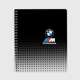 Тетрадь с принтом BMW в городе Новоалтайск, 100% бумага | 48 листов, плотность листов — 60 г/м2, плотность картонной обложки — 250 г/м2. Листы скреплены сбоку удобной пружинной спиралью. Уголки страниц и обложки скругленные. Цвет линий — светло-серый
 | bmw | bmw лого | bmw марка | bmw эмблема | m performance | performance | бмв | бмв значок | бмв лого | бмв эмблема | бэха | значок bmw | лого автомобиля | логотип bmw | марка бмв | перформанс | черно белый значок бмв