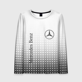 Женский лонгслив 3D с принтом Mercedes-Benz в городе Новоалтайск, 100% полиэстер | длинные рукава, круглый вырез горловины, полуприлегающий силуэт | amg | mercedes | mercedes значок | mercedes лого | mercedes марка | амг | бенц | лого автомобиля | логотип мерседес | мерин | мерс | мерседес | мерседес бенз | мерседес лого | мерседес эмблема