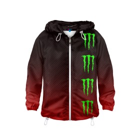 Детская ветровка 3D с принтом MONSTER ENERGY (Z) в городе Новоалтайск, 100% полиэстер | подол и капюшон оформлены резинкой с фиксаторами, по бокам два кармана без застежек, один потайной карман на груди | black monster | bmx | claw | cybersport | energy | monster | monster energy | moto | motocross | race | sport | киберспорт | когти | монстер энерджи | монстр | мото | мотокросс | ралли | скейтбординг | спорт | т | энергия