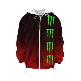 Детская куртка 3D с принтом MONSTER ENERGY (Z) в городе Новоалтайск, 100% полиэстер | застежка — молния, подол и капюшон оформлены резинкой с фиксаторами, по бокам — два кармана без застежек, один потайной карман на груди, плотность верхнего слоя — 90 г/м2; плотность флисового подклада — 260 г/м2 | black monster | bmx | claw | cybersport | energy | monster | monster energy | moto | motocross | race | sport | киберспорт | когти | монстер энерджи | монстр | мото | мотокросс | ралли | скейтбординг | спорт | т | энергия