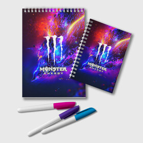 Блокнот с принтом MONSTER ENERGY в городе Новоалтайск, 100% бумага | 48 листов, плотность листов — 60 г/м2, плотность картонной обложки — 250 г/м2. Листы скреплены удобной пружинной спиралью. Цвет линий — светло-серый
 | Тематика изображения на принте: amg | auto | bmw | honda | jdm | mercedes | nissan | porsche | racing | sport | subar | toyota | автомобил | автомобильные | киа | лексус | марка | машины | митсубиси | ниссан | порше | спорт | субару | тесла | тойота | хонда