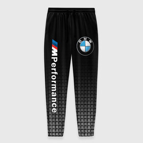Мужские брюки 3D с принтом BMW M PERFORMANCE в городе Новоалтайск, 100% полиэстер | манжеты по низу, эластичный пояс регулируется шнурком, по бокам два кармана без застежек, внутренняя часть кармана из мелкой сетки | bmw | bmw motorsport | bmw performance | carbon | m | m power | motorsport | performance | sport | бмв | карбон | моторспорт | спорт