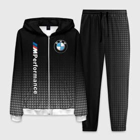 Мужской костюм 3D с принтом BMW M PERFORMANCE в городе Новоалтайск, 100% полиэстер | Манжеты и пояс оформлены тканевой резинкой, двухслойный капюшон со шнурком для регулировки, карманы спереди | Тематика изображения на принте: bmw | bmw motorsport | bmw performance | carbon | m | m power | motorsport | performance | sport | бмв | карбон | моторспорт | спорт