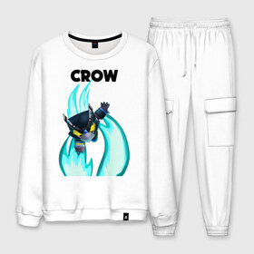 Мужской костюм хлопок с принтом BRAWL STARS MECHA CROW в городе Новоалтайск, 100% хлопок | на свитшоте круглая горловина, мягкая резинка по низу. Брюки заужены к низу, на них два вида карманов: два “обычных” по бокам и два объемных, с клапанами, расположенные ниже линии бедра. Брюки с мягкой трикотажной резинкой на поясе и по низу штанин. В поясе для дополнительного комфорта — широкие завязки | 8 bit | brawl stars | crow | leon | leon shark | max | mecha | mecha crow | mr.p | sally leon | shark | sprout | tara | virus 8 bit | werewolf leon | акула | берли | бравл старс | ворон | макс | оборотень