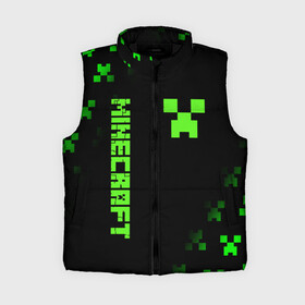 Женский жилет утепленный 3D с принтом MINECRAFT CREEPER в городе Новоалтайск,  |  | block | creeper | cube | minecraft | pixel | блок | геометрия | крафт | крипер | кубики | майнкрафт | пиксели