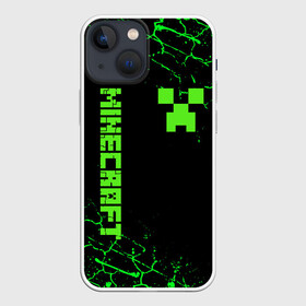 Чехол для iPhone 13 mini с принтом MINECRAFT CREEPER в городе Новоалтайск,  |  | block | creeper | cube | minecraft | pixel | блок | геометрия | крафт | крипер | кубики | майнкрафт | пиксели