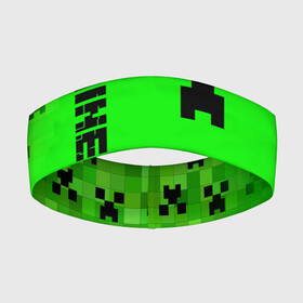 Повязка на голову 3D с принтом MINECRAFT CREEPER в городе Новоалтайск,  |  | block | creeper | cube | minecraft | pixel | блок | геометрия | крафт | крипер | кубики | майнкрафт | пиксели