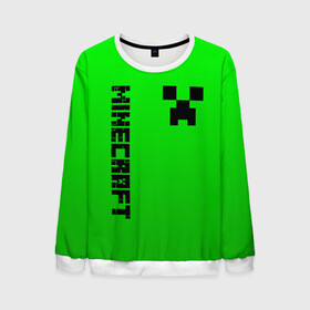 Мужской свитшот 3D с принтом MINECRAFT CREEPER в городе Новоалтайск, 100% полиэстер с мягким внутренним слоем | круглый вырез горловины, мягкая резинка на манжетах и поясе, свободная посадка по фигуре | block | creeper | cube | minecraft | pixel | блок | геометрия | крафт | крипер | кубики | майнкрафт | пиксели