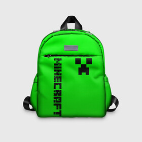 Детский рюкзак 3D с принтом MINECRAFT CREEPER в городе Новоалтайск, 100% полиэстер | лямки с регулируемой длиной, сверху петелька, чтобы рюкзак можно было повесить на вешалку. Основное отделение закрывается на молнию, как и внешний карман. Внутри дополнительный карман. По бокам два дополнительных кармашка | block | creeper | cube | minecraft | pixel | блок | геометрия | крафт | крипер | кубики | майнкрафт | пиксели