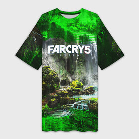 Платье-футболка 3D с принтом FARCRY5 в городе Новоалтайск,  |  | far cry | farcry | game | ubisof | выживание | джунгли | игры | остров | фар край