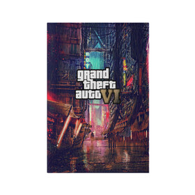 Обложка для паспорта матовая кожа с принтом GTA6 в городе Новоалтайск, натуральная матовая кожа | размер 19,3 х 13,7 см; прозрачные пластиковые крепления | grand theft auto 2 | grand theft auto 3 | grand theft auto v | grand theft auto: san andreas | grand theft auto: vice city | gta 1 | gta 2 | gta 3 | gta 4 | gta 5 | gta online | gta v | город | игры
