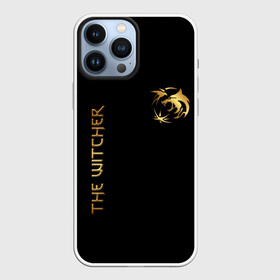 Чехол для iPhone 13 Pro Max с принтом The Witcher Gold в городе Новоалтайск,  |  | Тематика изображения на принте: the witcher | witcher | ведьмак | ведьмак дикая охота | волк | геральд | геральд из ривии | значки | золотой значок | лого | руны | сериал witcher | сериал ведьмак | символика из сериала | сойка